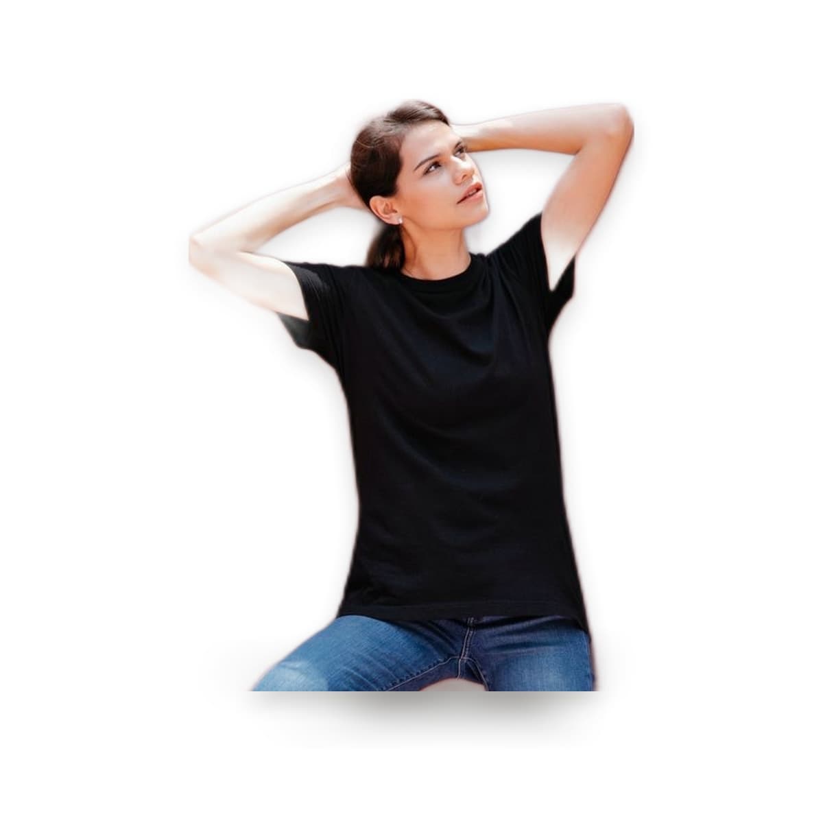 T-shirt femme coton noir